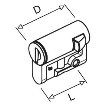  PS832032 SERRURE +1 CLE 8mm 