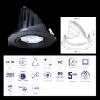  DOWNLIGHT SAMBA NOIR 30W DT8 