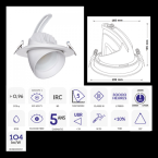  DOWNLIGHT SAMBA BLANC 28-38W 