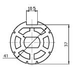  Roue pour tube O43 