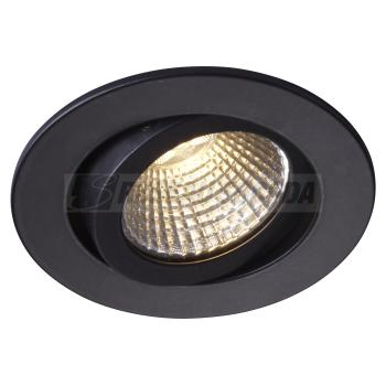  PIREQ 68 rond, noir mat, LED 