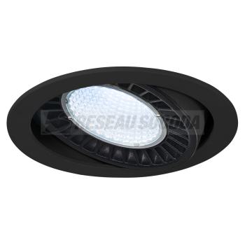  SUPROS rond noir 2600lm 4000K 