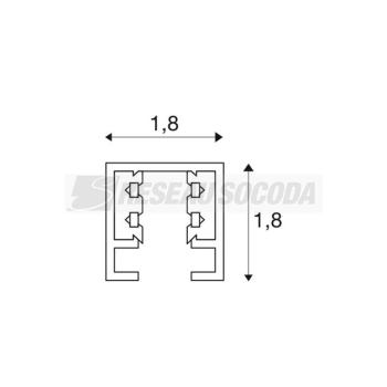  D-TRACK rail 2all blanc 1m 