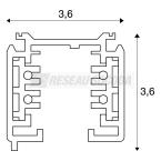  S-TRACK, rail 3 all. noir, 1m 