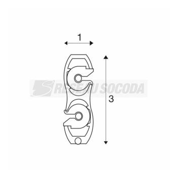  EASYTEC II rail blanc 2m 