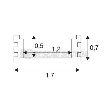  GLENOS profil 1809-100 1m alu 