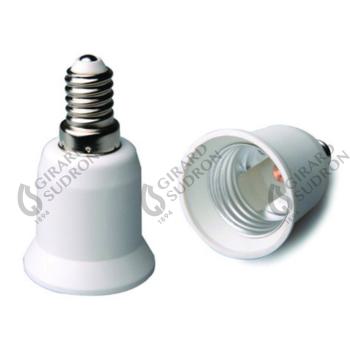  Adaptateur E14E27 Blanc 