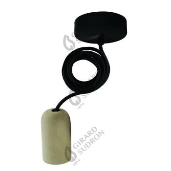  Suspension E27 Bton Gris + Cb 