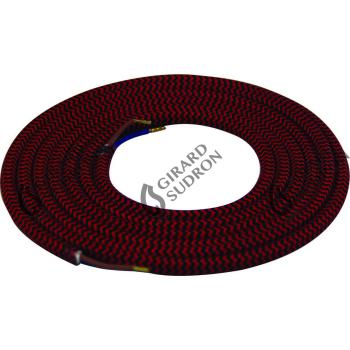  Cable rond chin noir rouge 2 m 