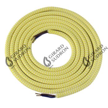  Cable rond jaune blanc 2 mtres 