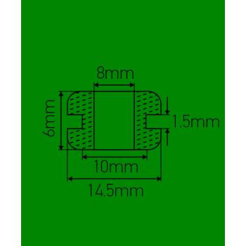  PasseFils Pvc Noir D.10 Pas.D8 