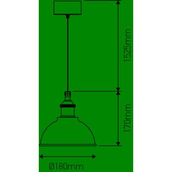  EL Suspension IP44 Alu E27 Max 