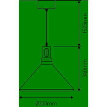  EL Suspension E27 Max.60W abat 