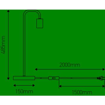  EL Lampe  poser E27 Max.60W Bl 