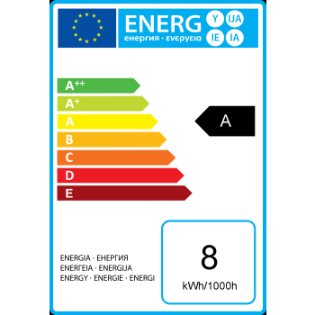  Sphrique Fluo 8W E14 380Lm. Bl 