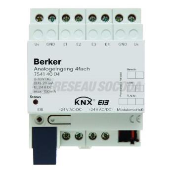  Mod. 4entre capt. analog. KNX 