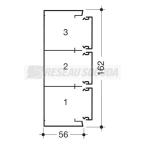  Socle Alu GBA 50x160 3cpts BP 