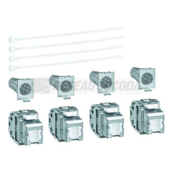  4 con. RJ45 cat.6 pr Gr2TV 