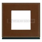  Plaque 1P coffee leather 