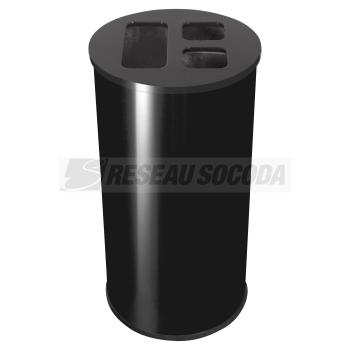  COLLECTEUR 60L noir 3 bacs 