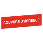  ETIQUETTE COUPURE D'URGENCE 