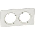  PLAQUE IP44 / 2 POSTES - BLANC 