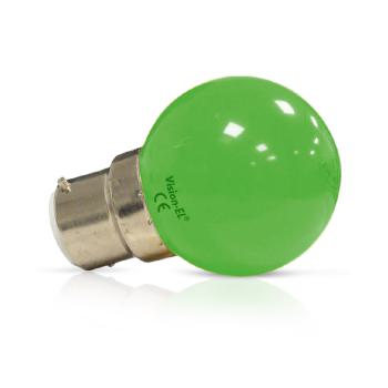  LED 1 W BULB B22 VERTE BLI X2 