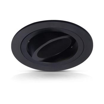  SUP SPOT ROND ALU NOIR 92 mm 