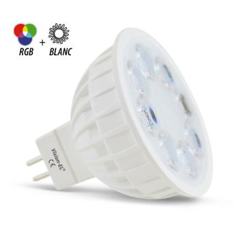  SPOT LED 4W GU5.3 RGB+BLANC 