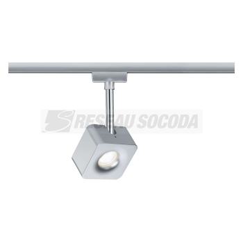  Spot Cube URail 1x8W Chrome 