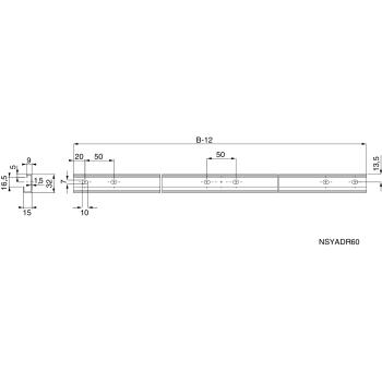  Rail DIN asymtrique 1200mm 