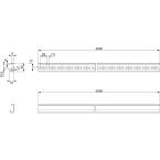  RAIL DIN ASYMETRIQUE 2M 