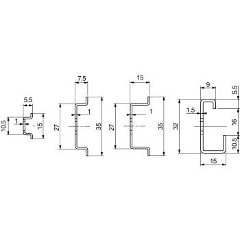  PROFILE DIN 35X7.5 LG164 