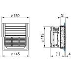  VENTIL. 85M3-H 230V IP54 