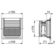  VENTIL. 85M3-H 230V IP54 