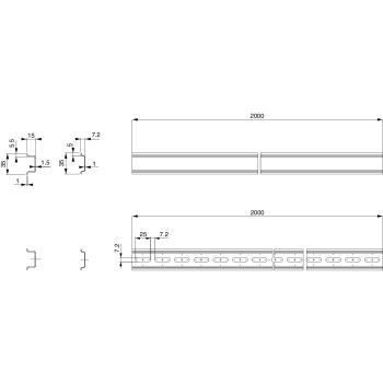  RAIL DIN SYM15X35COF.600 