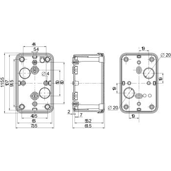  BTE COUV.OPAC116X74X62 PC 