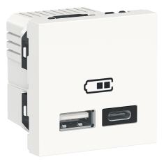  Chargeur USB double 2.4A blanc 