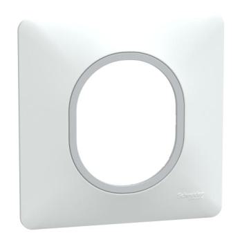  Plaque 1 poste Blanc Argent C 