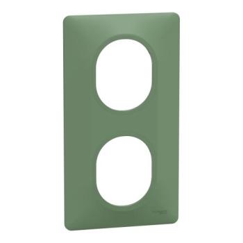  Plaque 2 post Vert 71mm Vert F 