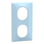  Plaque 2 post Vert 71mm Bleu A 