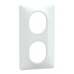  Plaque 2 post Vert 71mm Blanc 