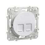  ODACE DBL RJ45 SS CON BLC 