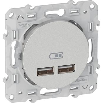  ODACE CHARGEUR USB 2.1 ALUMIN 