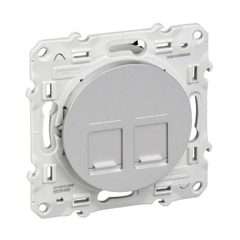  ODACE DBL RJ45 ALU SS CON 