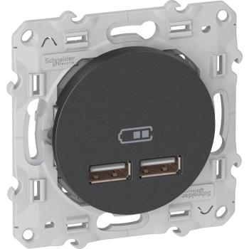  ODACE CHARGEUR USB 2.1 ANTHRA 