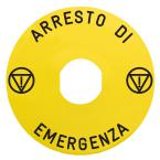  ETIQUETTE ARRESTO DI EMER 