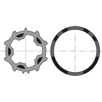  Roue+couronne d50 zf 54 x10 