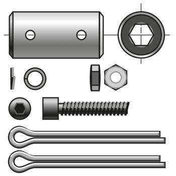  Manchon hexa 7mm/carr 8mm(zf) 