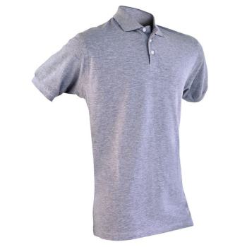  POLO MAILLE PIQUEE GRIS manche 